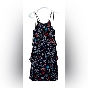 BCBGMAXAZRIA Floral Women's Dress. Sleeveless. Crisscrossing straps. Size XS